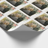 Modern ons eerste kerstfeest als de heer en mevrou cadeaupapier (Hoek)