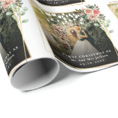 Modern ons eerste kerstfeest als de heer en mevrou cadeaupapier (Rol Hoek)