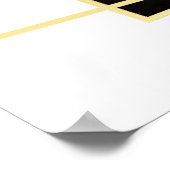 Modern ons eerste kerstfeest als de heer en mevrou poster (Hoek)