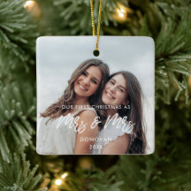 Modern Ons eerste kerstfeest als mevrouw en mevrou