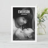 Modern ontmoeten Baby Foto geboorteaankondiging Ka Aankondiging (Staand voorkant)