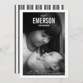 Modern ontmoeten Baby Foto geboorteaankondiging Ka Aankondiging (Voorkant / Achterkant)