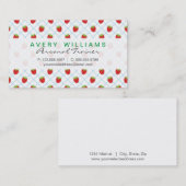 Modern ontwerp, aardbeien, aardbei visitekaartje (Voorkant / Achterkant)