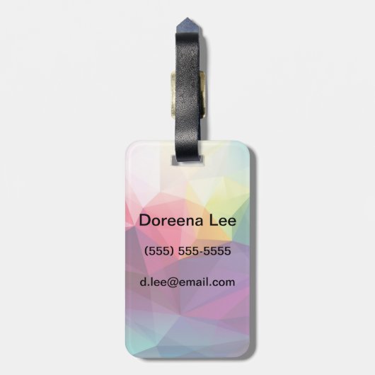 Modern ontwerp bagagelabel (Achterkant verticaal)