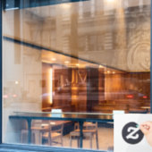 Modern ontwerp | Bruin en transparant helder Raamsticker (Cafe Raam)
