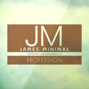 Modern ontwerp   Bruin & Transparant Wissen Raamsticker