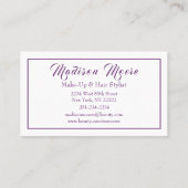 Modern ontwerp Floral Visitekaartje (Achterkant)