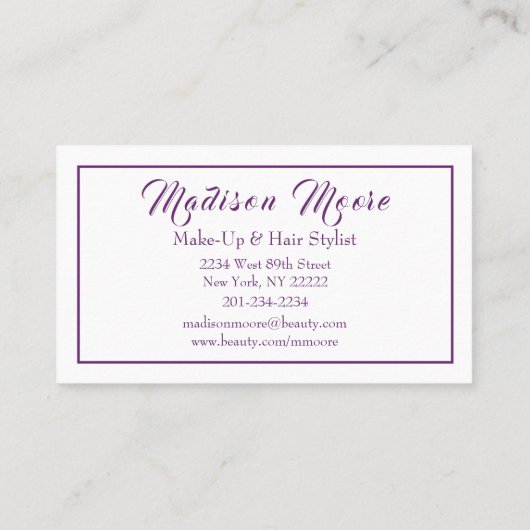 Modern ontwerp Floral Visitekaartje (Achterkant)