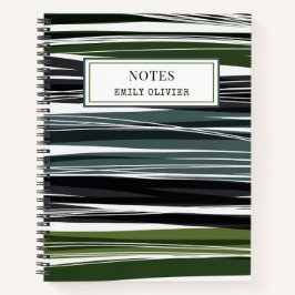 Modern Ontwerp Groen Palet Aangepaste Tekst Notitieboek