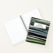 Modern Ontwerp Groen Palet Aangepaste Tekst Notitieboek (Binnen)