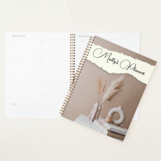 Modern ontwerp met aangepaste naam planner (Display)
