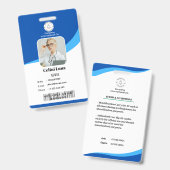 Modern ontwerp met EMT Barcode Integratie Badge (Voor- en achterkant)