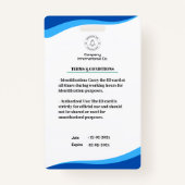 Modern ontwerp met EMT Barcode Integratie Badge (Achterkant)