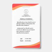 Modern ontwerp met EMT Barcode Integratie Badge (Achterkant)