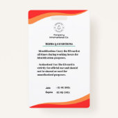 Modern ontwerp met EMT Barcode Integratie Badge (Achterkant)