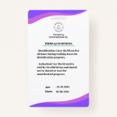 Modern ontwerp met EMT Barcode Integratie Badge (Achterkant)