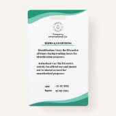 Modern ontwerp met EMT Barcode Integratie Badge (Achterkant)