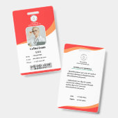Modern ontwerp met EMT-streepjescode-integratie Badge (Voor- en achterkant)