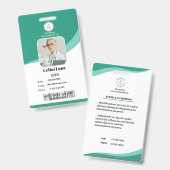 Modern ontwerp met EMT-streepjescode-integratie Badge (Voor- en achterkant)