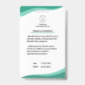 Modern ontwerp met EMT-streepjescode-integratie Badge (Achterkant)