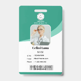 Modern ontwerp met EMT-streepjescode-integratie Badge