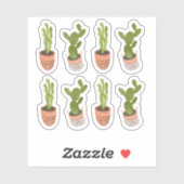 Modern ontwerp met handleiding voor kruisplanten sticker (Vel)