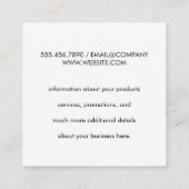 Modern ontwerp met lederen achtergrondlijst vierkante visitekaartje (Achterkant)