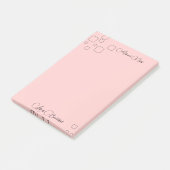 Modern ontwerp met roze achtergrond Post-it Notes (Schuin)