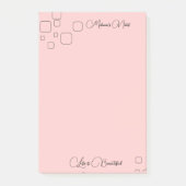 Modern ontwerp met roze achtergrond Post-it Notes (Voorkant)