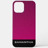 Modern ontwerp monogram gradiënt paars patroon Case-Mate iPhone case (Achterkant)