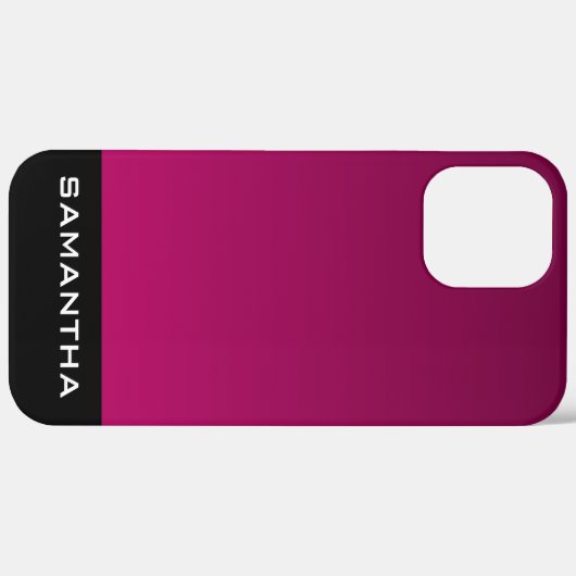 Modern ontwerp monogram gradiënt paars patroon Case-Mate iPhone case (Achterkant (horizontaal))