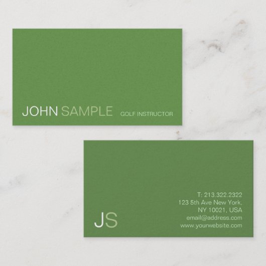 Modern Ontwerp Professioneel Elegant Golf Instruct Visitekaartje (Voorkant / Achterkant)