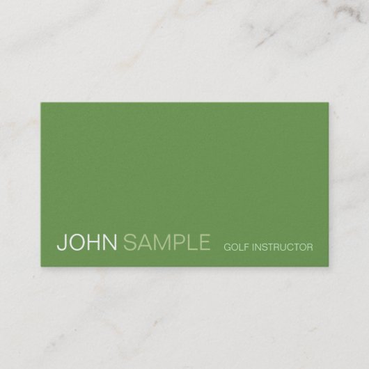Modern Ontwerp Professioneel Elegant Golf Instruct Visitekaartje (Voorkant)