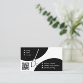 Modern Ontwerp & QR Code Unieke Huisreiniger Visitekaartje (Staand voorkant)