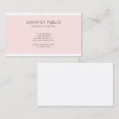 Modern Ontwerp Roze Professionele Glamoureuze Vlak Visitekaartje (Voorkant / Achterkant)