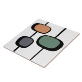 Modern  ontwerp uit de jaren '50 uit de midden eeu tegeltje (Zijkant)