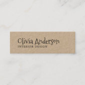 Modern ontwerp van de koelbuis minimaal Kraft Inte Mini Visitekaartje (Voorkant)