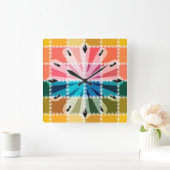 Modern ontwerp van de muurklok. vierkante klok (Huis)