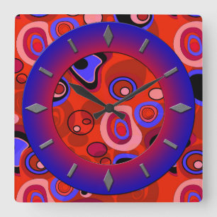 Modern ontwerp van de muurklok. vierkante klok