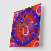 Modern ontwerp van de muurklok. vierkante klok (Hoek)