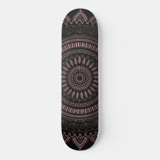 Modern ontwerp van gouden mandala voor stamhout ro skateboard (Voorkant)