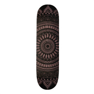 Modern ontwerp van gouden mandala voor stamhout ro skateboard