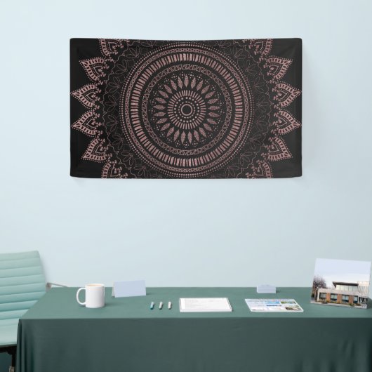 Modern ontwerp van gouden mandala voor stamhout ro spandoek (Beurs)