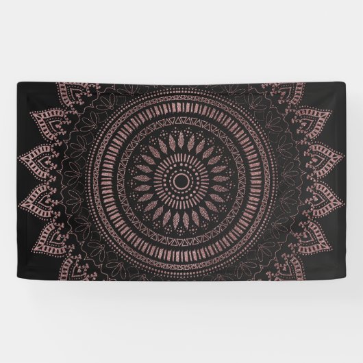 Modern ontwerp van gouden mandala voor stamhout ro spandoek (Horizontaal)