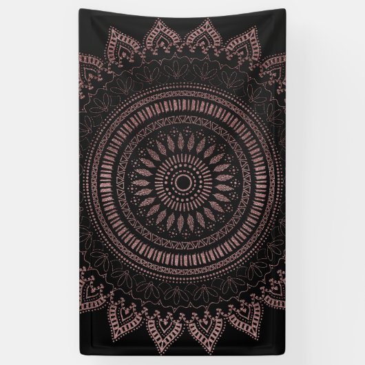 Modern ontwerp van gouden mandala voor stamhout ro spandoek (Verticaal)