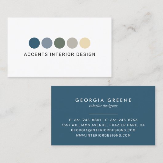 Modern ontwerp van staal van verf visitekaartje (Voorkant / Achterkant)