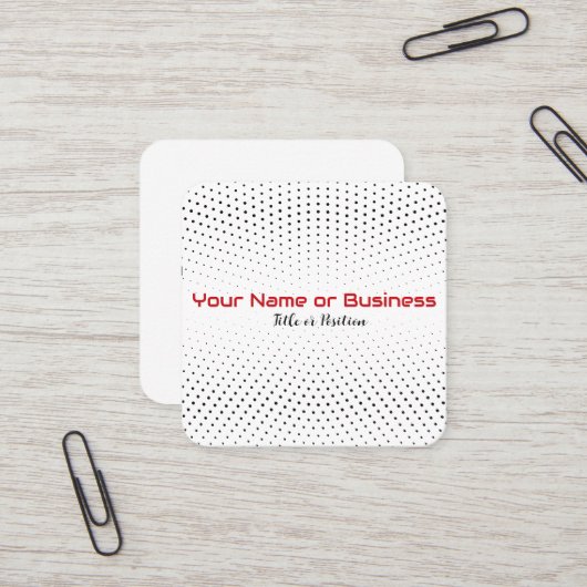 Modern ontwerp vierkante visitekaartje (Voorkant / Achterkant in situ)