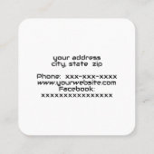 Modern ontwerp vierkante visitekaartje (Achterkant)