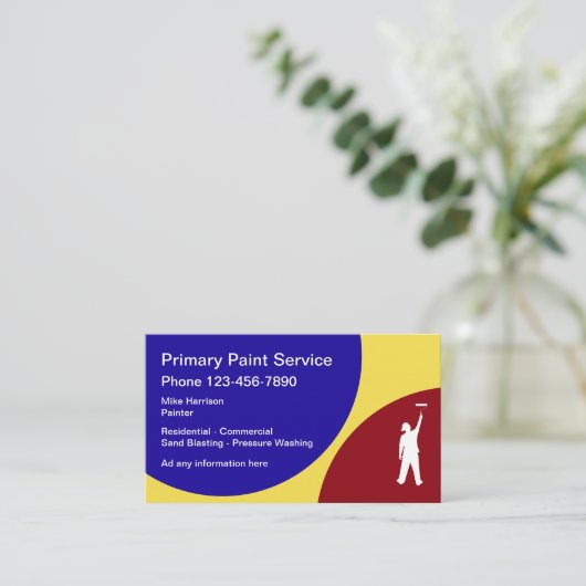 Modern ontwerp Visitekaartje schilder (Staand voorkant)