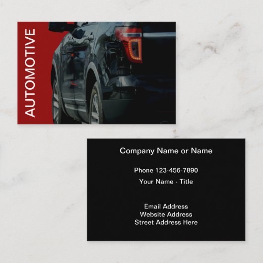 Modern ontwerp voor autodiensten visitekaartje (Voorkant / Achterkant)